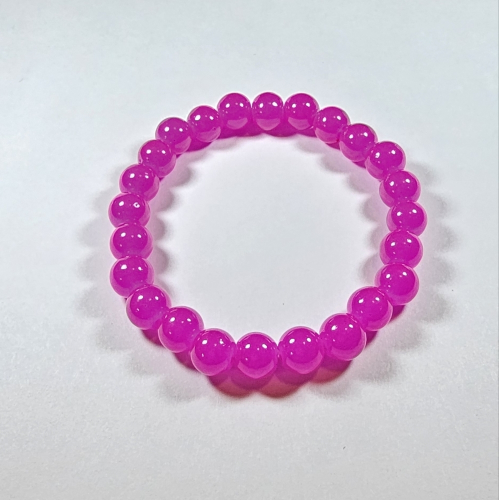 Hot Pink Beaded Bracelet